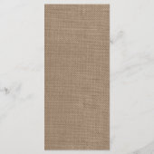 Programme Burlap Rustique et collection Vintage de dentelle  (Dos)
