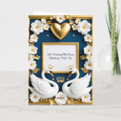 Programme Cadre de mariage cygne pour décoration de mariage (Dos)