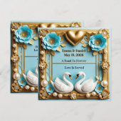 Programme Cadre de mariage cygne pour décoration de mariage (Devant / Derrière)