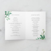 Programme Cadre de serre | Mariage botanique aquarelle (Intérieur)