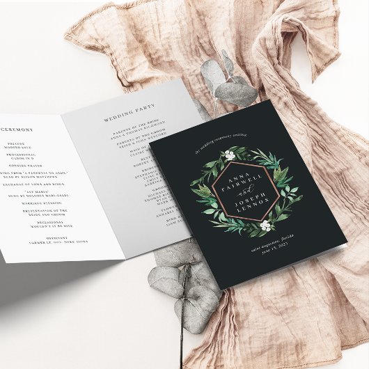 Programme Cadre de serre | Mariage botanique aquarelle