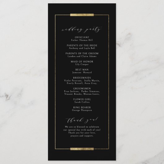 Programme Cadre Elegance Noir Simple Moderne Classique Maria (Dos)