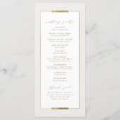 Programme Cadre Elégance Simple Moderne Classique Mariage (Dos)