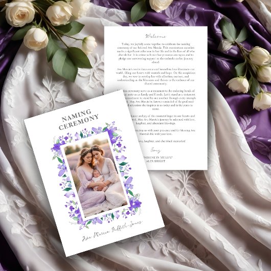 Programme Cadre floral romantique Couleurs violettes 2 Photo