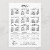 Programme Calendrier 2023 Pleine année Blanc Noir Minimal (Devant)