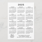 Programme Calendrier 2025 Business Logo Blanc Noir Minimal (Devant)