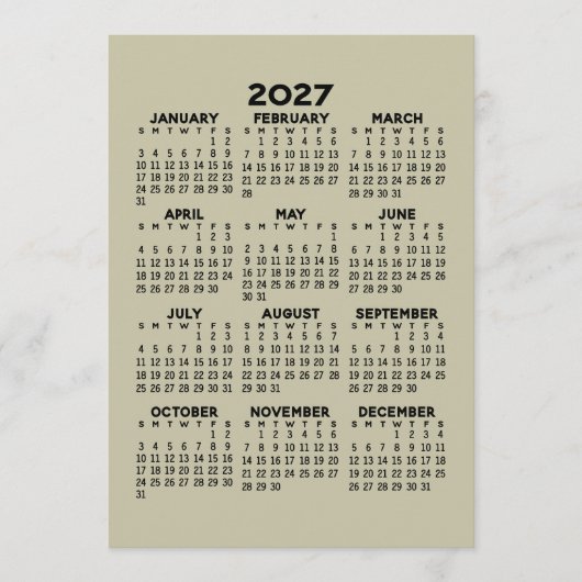 Programme Calendrier 2027 - Motif MCM au verso (Devant)