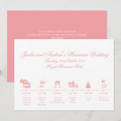 Programme Calendrier de la réception de mariage (Devant / Derrière)