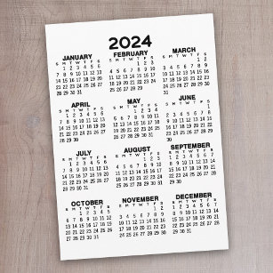 Programme Calendrier de l'année complète 2024 - Minimum de b