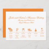 Programme Calendrier de l'itinéraire de réception de mariage (Devant / Derrière)