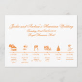 Programme Calendrier de l'itinéraire de réception de mariage (Devant)