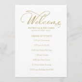 Programme Calendrier de l'ordre des événements de mariage (Devant)