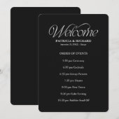 Programme Calendrier de l'ordre des événements du mariage no (Devant / Derrière)