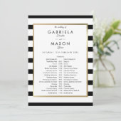 Programme Calendrier de mariage à rayures classiques (Debout devant)