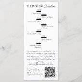 Programme Calendrier de mariage moderne blanc et code QR de (Dos)