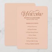 Programme Calendrier des événements de mariage à la pêche (Devant / Derrière)