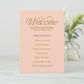 Programme Calendrier des événements de mariage à la pêche (Debout devant)