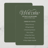 Programme Calendrier des événements de mariage vert (Devant / Derrière)