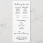 Programme Calendrier du jour de mariage en montagne Programm (Dos)