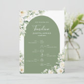 Programme Calendrier floral botanique vert de mariage Greene (Debout devant)