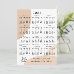 Programme Calendrier moderne 2023 Année complète Minimal Abs