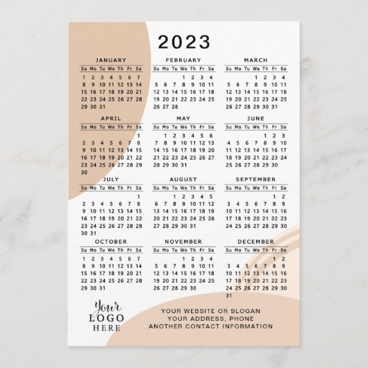 Programme Calendrier moderne 2023 Année complète Minimal Abs (Devant)