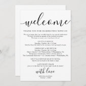 Programme calligraphie blanche mariage classique (Devant / Derrière)