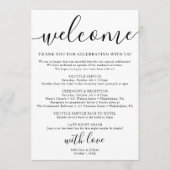 Programme calligraphie blanche mariage classique (Devant)