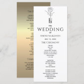 Programme Calligraphie de mariage simple moderne (Devant / Derrière)
