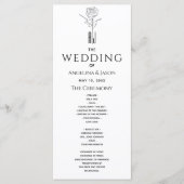 Programme Calligraphie de mariage simple moderne (Devant)