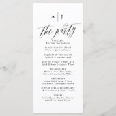 Programme Calligraphie élégante de mariage en écriture simpl (Dos)