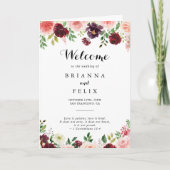 Programme Calligraphie florale du printemps moderne Mariage  (Devant)