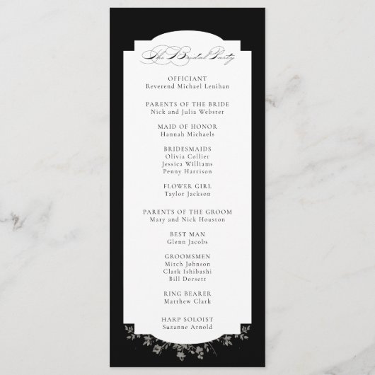 Programme Calligraphie florale noire (Dos)