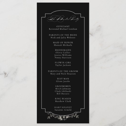 Programme Calligraphie florale noire (Dos)