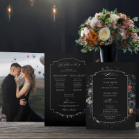 Calligraphie florale noire