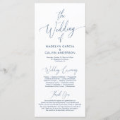 Programme Calligraphie moderne, Bleu marine, Cérémonie Maria (Devant)