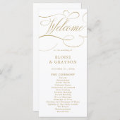 Programme Calligraphie moderne or intemporel et mariage blan (Devant / Derrière)