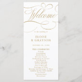 Programme Calligraphie moderne or intemporel et mariage blan (Devant)