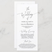 Programme Calligraphie moderne, Script noir, Cérémonie Maria (Devant / Derrière)