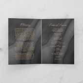 Programme Calligraphie noir et or funéraire |Programme Memor (Intérieur)