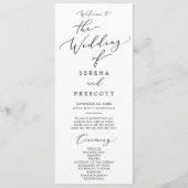 Programme Calligraphie Noire Délicate Le Mariage Du Programm (Devant)