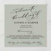 Programme Calligraphie simple et élégante Typographie Sage G (Devant)