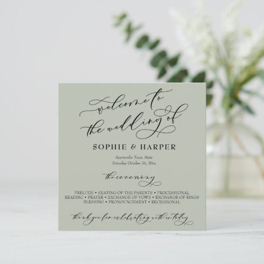 Programme Calligraphie simple et élégante Typographie Sage G (Debout devant)