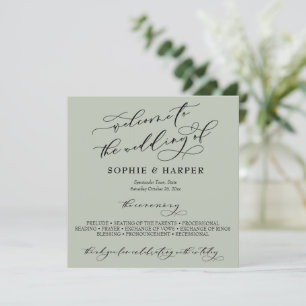 Programme Calligraphie simple et élégante Typographie Sage G