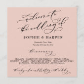 Programme Calligraphie typographique élégante simple rose po (Devant)