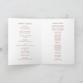 Programme Calligraphie Whimsical Boho Terracotta Mariage (Intérieur)