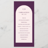 Programme Camia Purple Arch Mariage moderne (Devant)