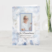 Programme Carnation bleue Carnation florale Service funérair (Devant)