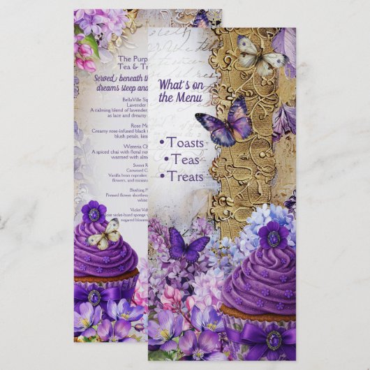 Programme Carte Tea Party & Dessert Brunch Inserti (Devant / Derrière)