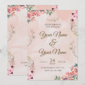 Programme Carton d'invitation de mariage (Devant / Derrière)